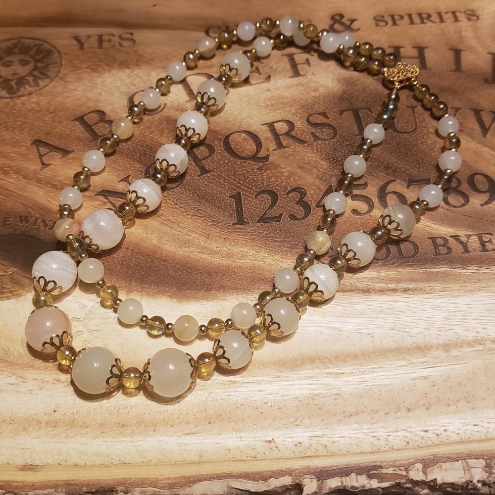 Beaded layered necklace